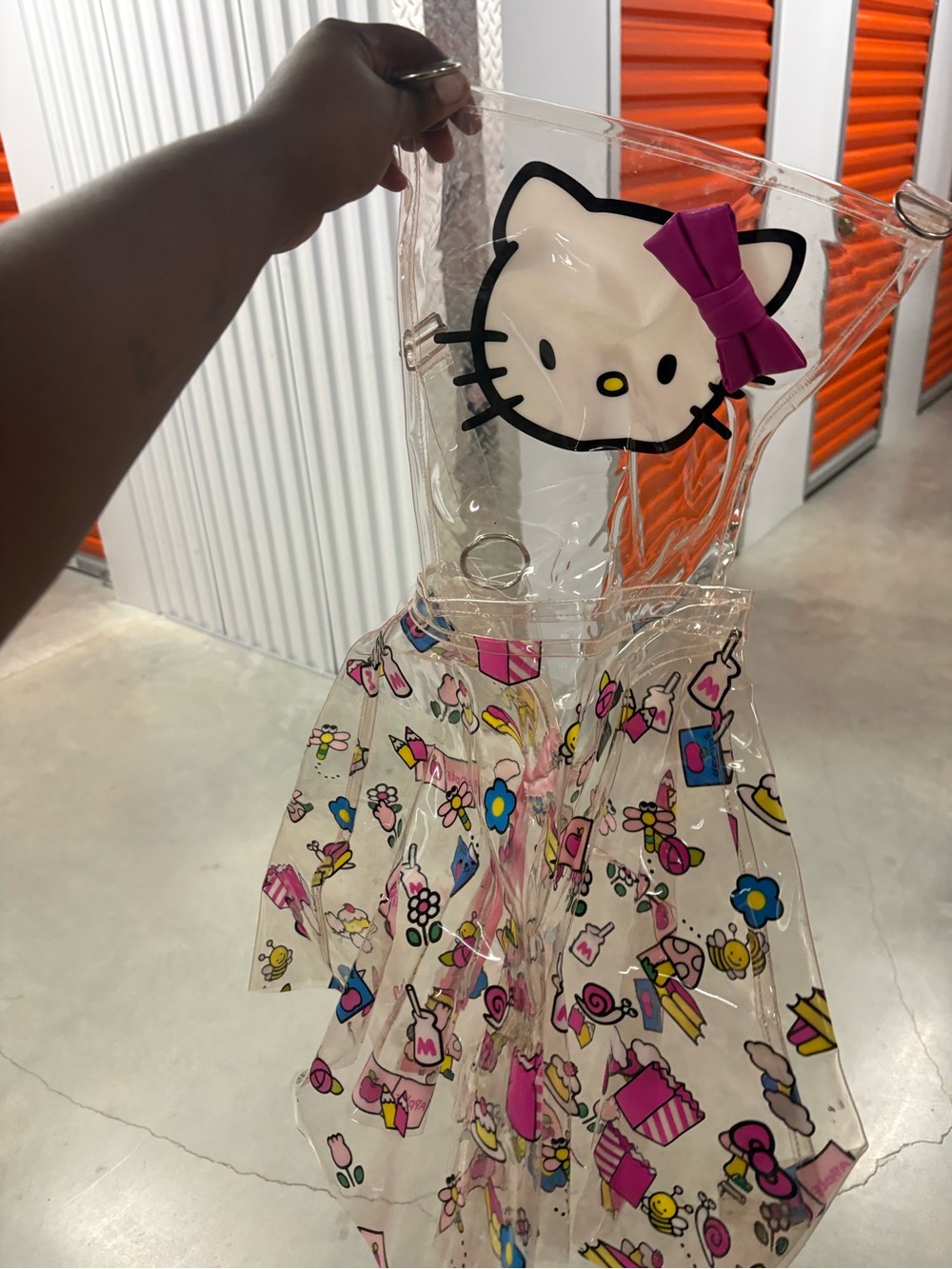 Dolls kill x Hello Kitty Clear Vinyl dress with Pink Bow